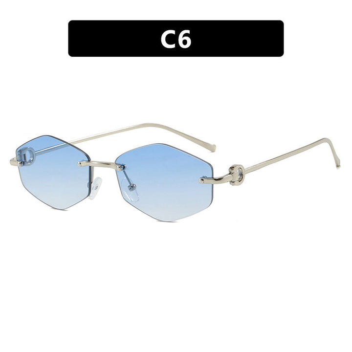 Women's fashionable sunglasses with hexagonal frame and luxurious accents Kalsten