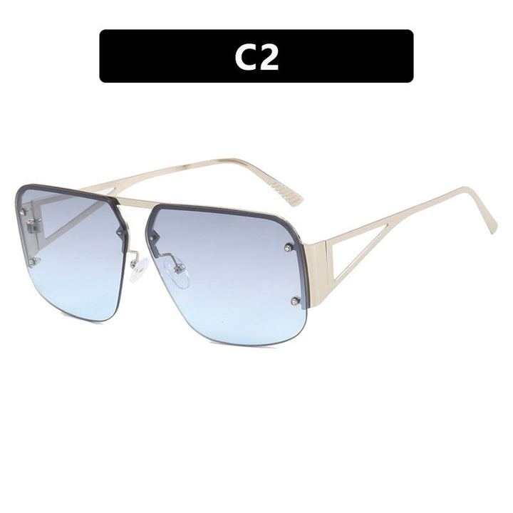 Women’s Futuristic Sunglasses with Square Frame and Mirrored Lenses Kalsten