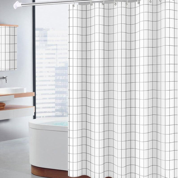Minimalist Grid Pattern Shower Curtain Kalsten