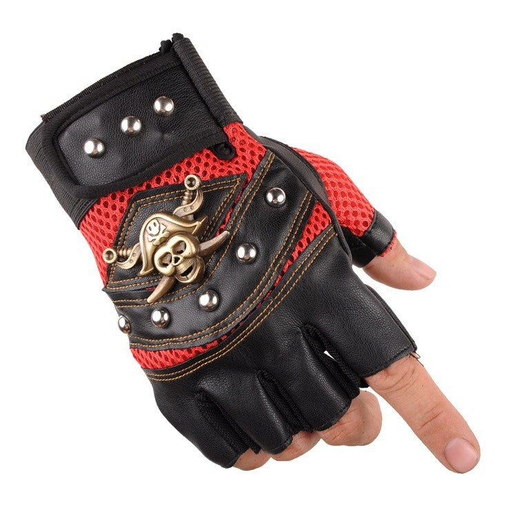 Men's biker gloves with breathable mesh material and robust design Kalsten