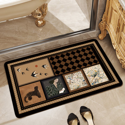 Elegant Monogrammed Bathroom Mat Acalora