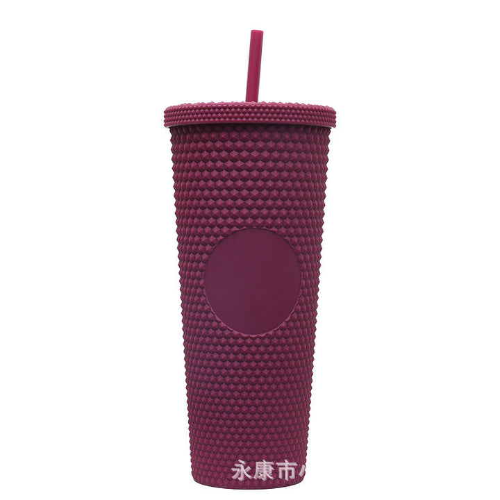 Ladies High-Quality Glitter Drinking Cup with Leak-Proof Lid and Integrated Straw Kalsten