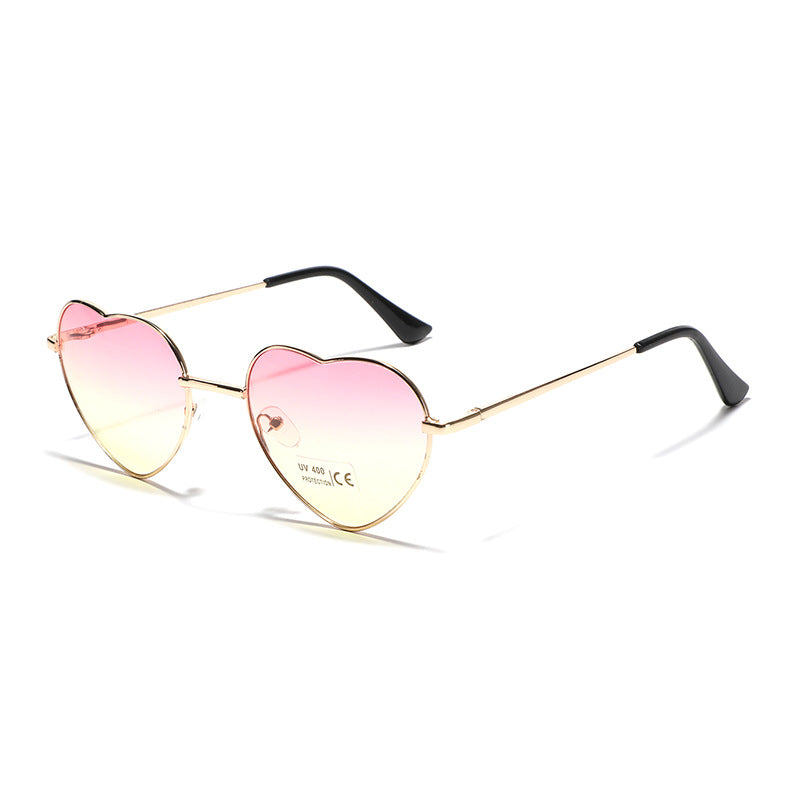 Women's Heart-shaped Sunglasses with UV Protection and Delicate Frame Brehn