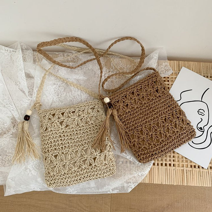 Hand-knotted macrame bag with special wave pattern Kalsten
