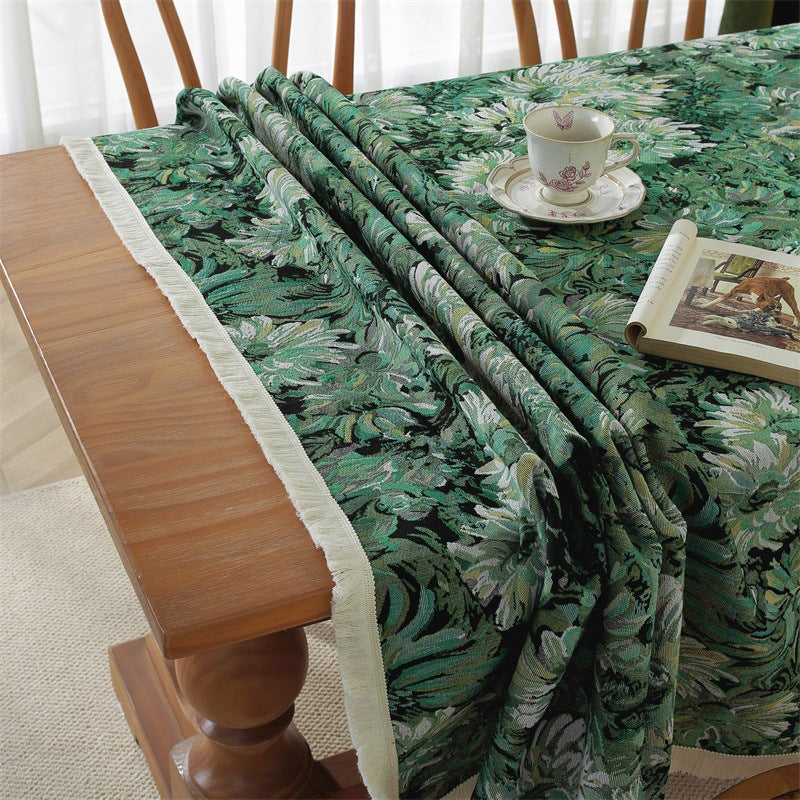 Decorative Floral Tapestry Tablecloth
