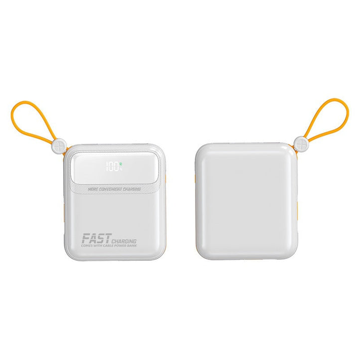 Portable power bank with integrated charging cable and digital display Kalsten