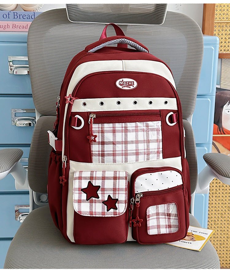 Multi-Pocket Character-Themed School Backpack