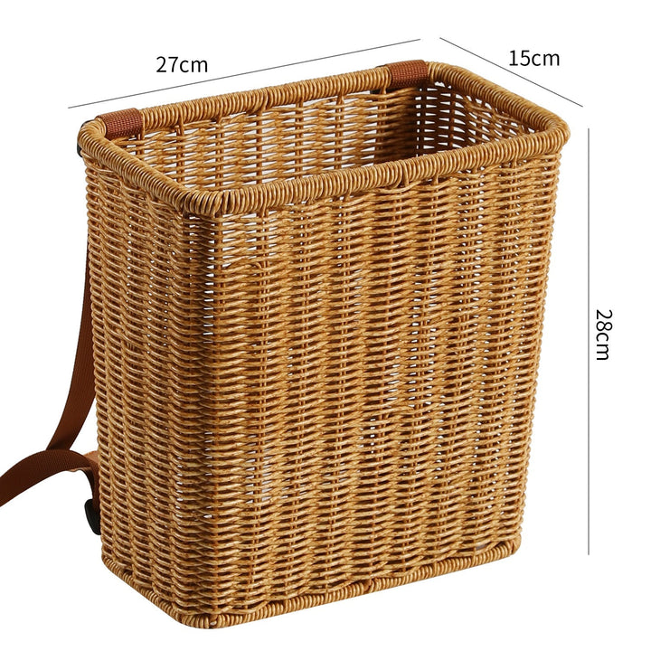Handcrafted Wicker Storage Basket with Adjustable Strap Kalsten