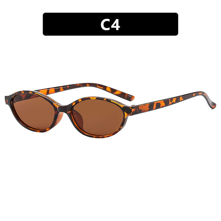 Women oval-shaped sunglasses with transparent frame and UV protection Kalsten