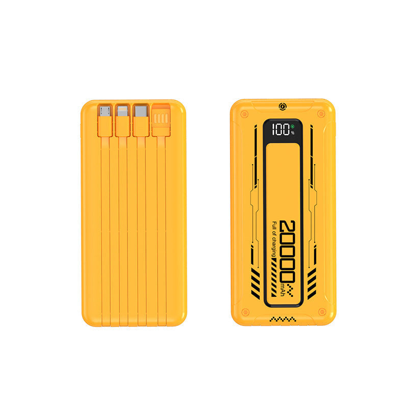 Portable power bank with integrated cable management and digital display Kalsten