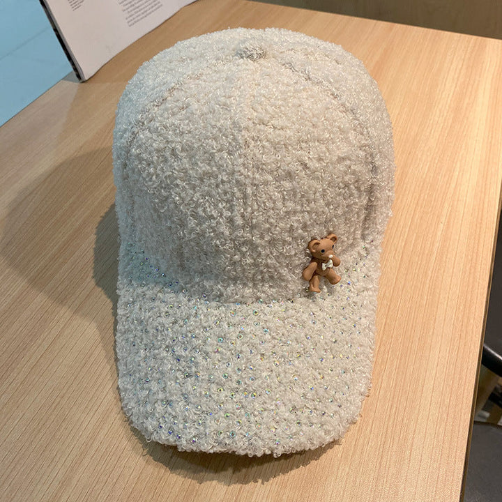 Women's Shimmering Fuzzy Baseball Cap Kalsten