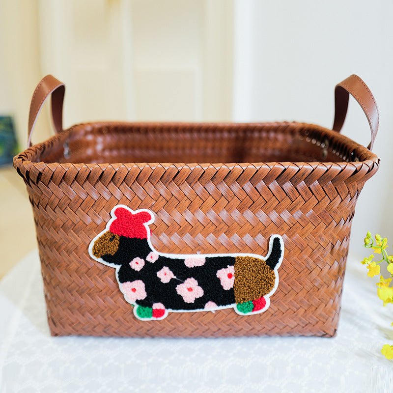 Playful storage basket with animal pattern Kalsten