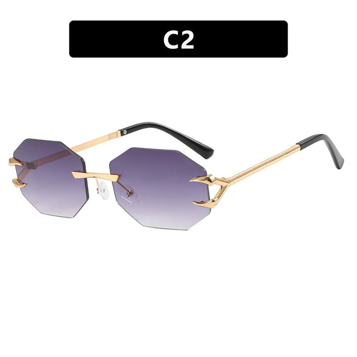 Women's geometric sunglasses with modern metal frame Kalsten