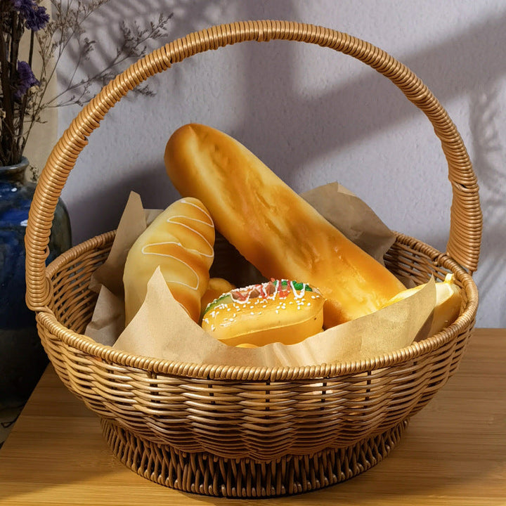 Ladies handcrafted rattan basket with handle Kalsten