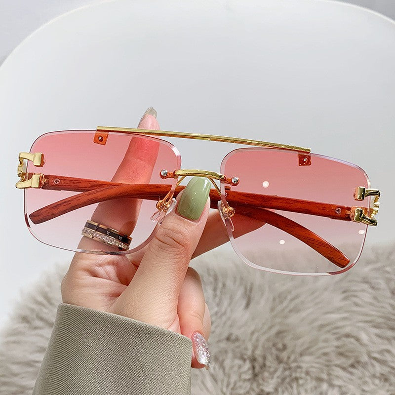 Women's Luxury Sunglasses with Wood and Metal Combination Kalsten