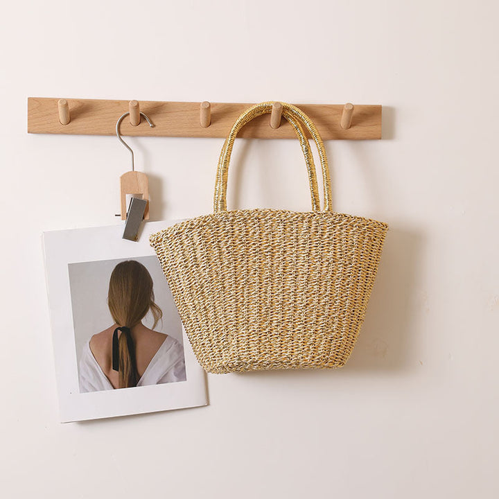 Handcrafted basket bag with sturdy handles Kalsten