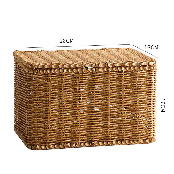Handcrafted Rectangular Wicker Storage Box Kalsten