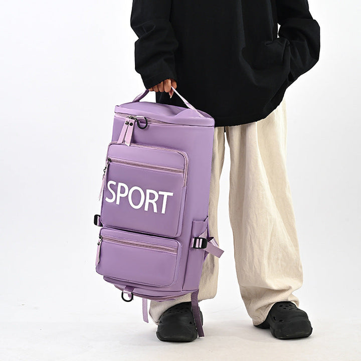 Sporty backpack with multiple compartments and reflective elements Kalsten