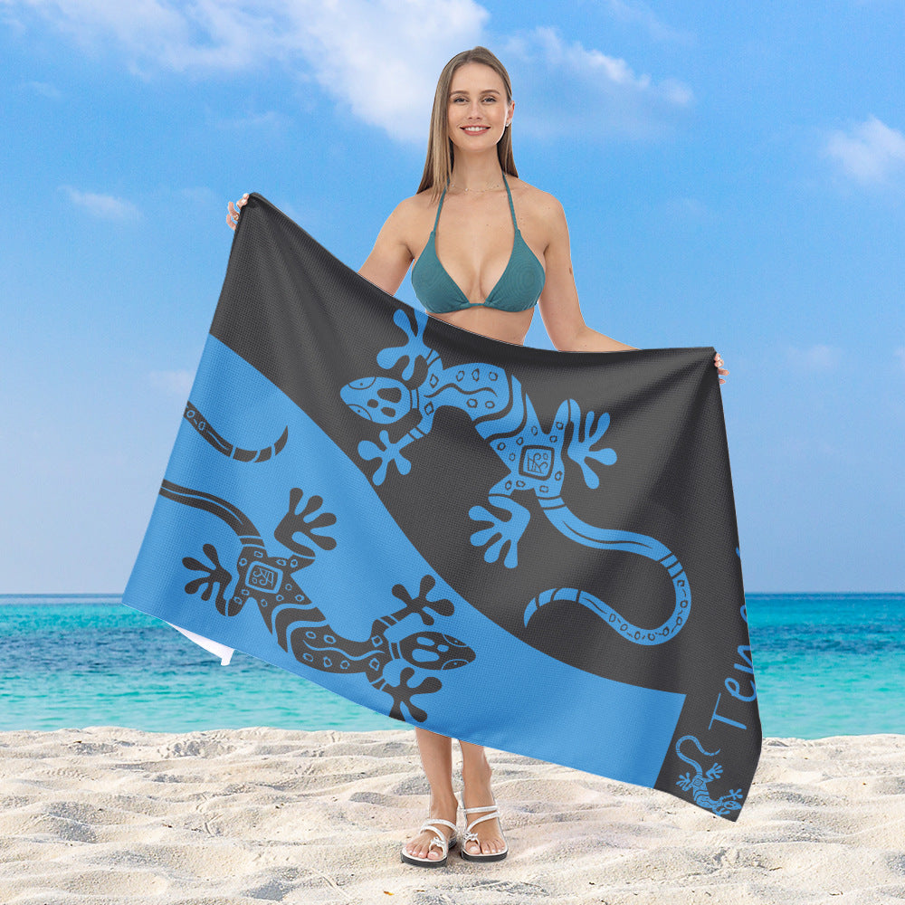 Beach towel with colorful gecko pattern Kalsten