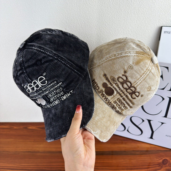 Women's Distressed Corduroy Baseball Cap Kalsten