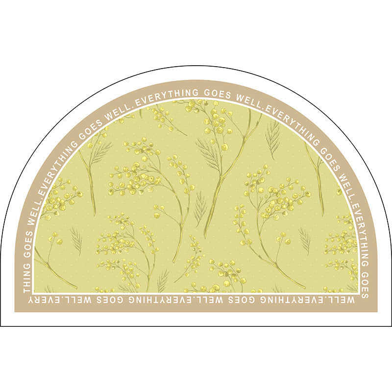 Decorative Half-Circle Bath Mat Kalsten