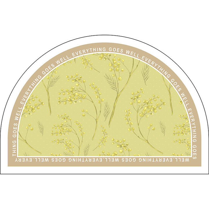 Decorative Half-Circle Bath Mat Kalsten