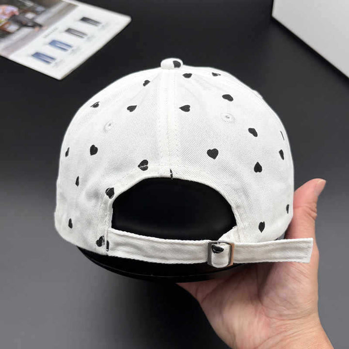 Women's Playful Heart-Patterned Adjustable Cap Kalsten