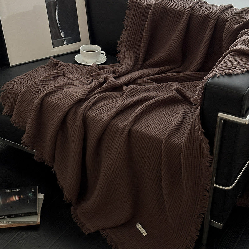 Women's cozy waffle textured blanket Kalsten