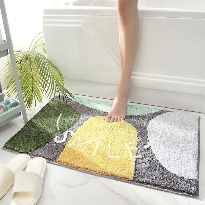 Textured Stone Pattern Bathroom Mat Kalsten