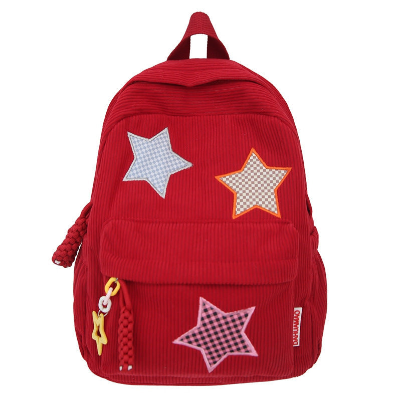 Casual Star-Embellished School Backpack Kalsten