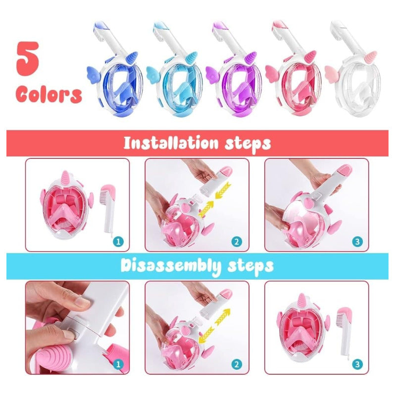Diving mask with curved field of view and flexible silicone frame Kalsten