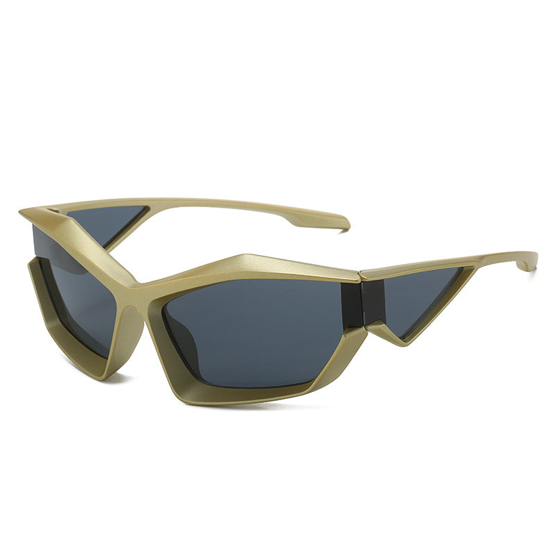 Women's sporty performance sunglasses with modern geometry frame Kalsten