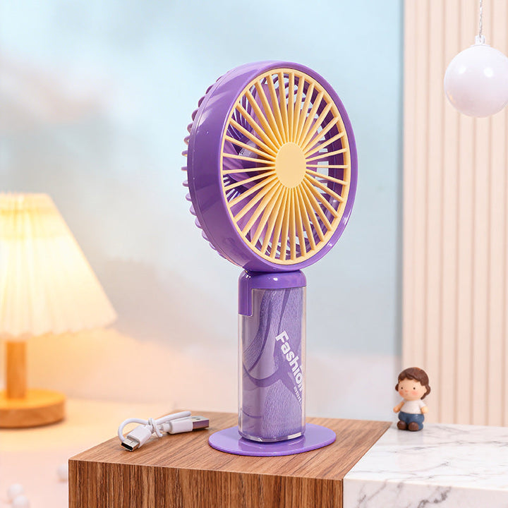 Cooling compact portable rechargeable handheld fan with detachable stand and USB charging Kalsten