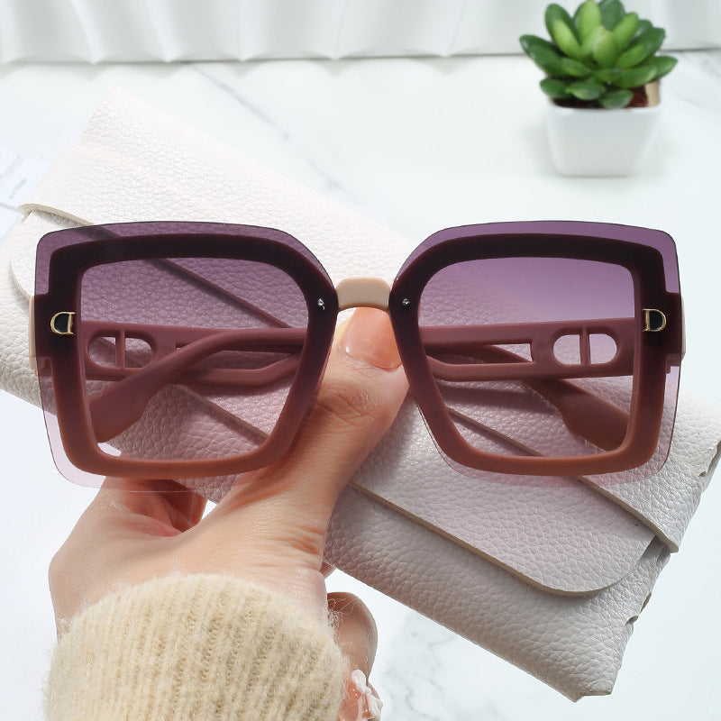 Ladies fashionable oversized sunglasses in geometric design Kalsten