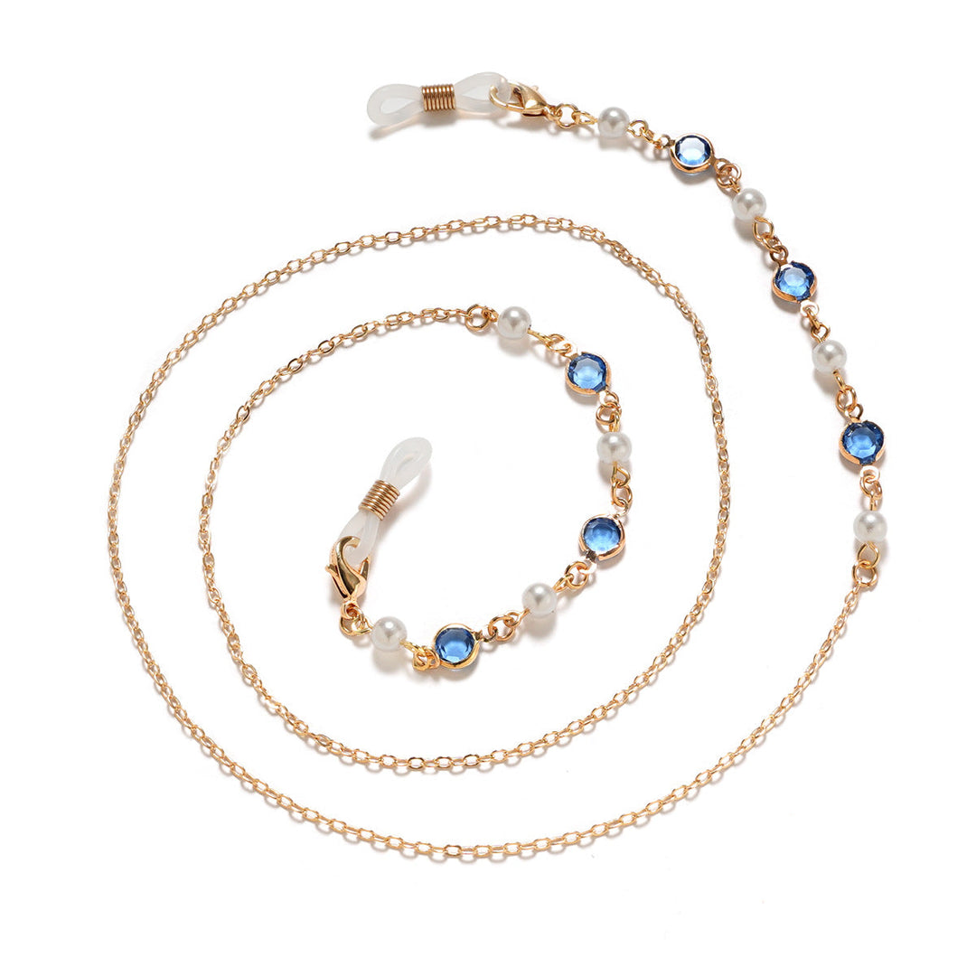 Elegant Pearl and Amethyst Eyewear Chain kalsten