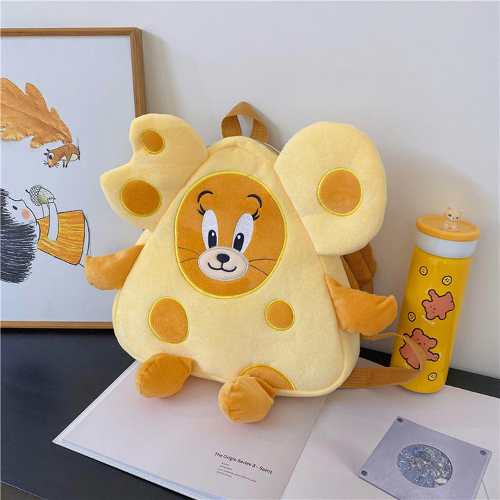 Plush Backpack in Cheese Design Kalsten