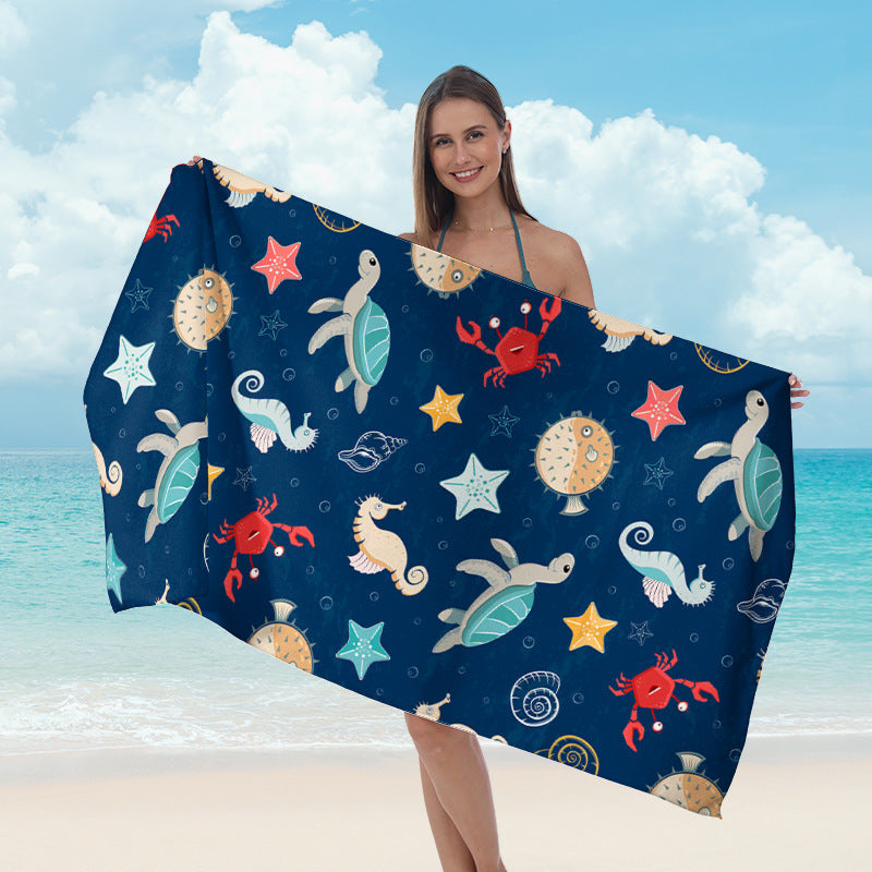 Beach towel with maritime star design Kalsten