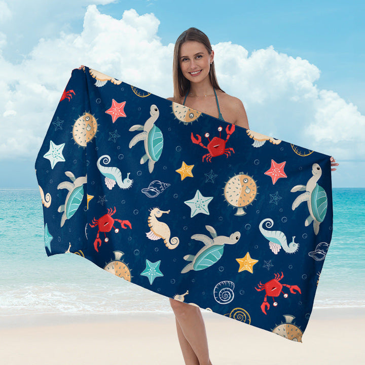 Beach towel with maritime star design Kalsten