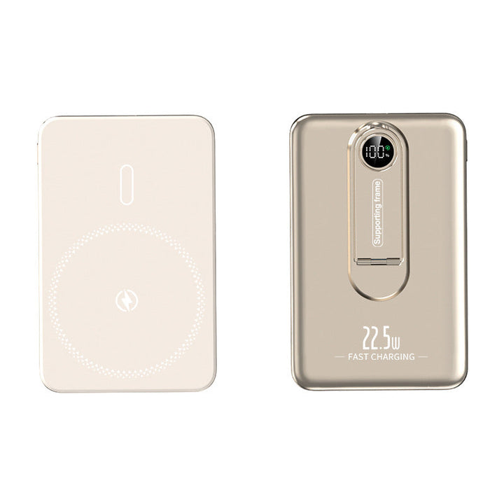 Portable Qi charging power bank with integrated fast charging function and digital display Kalsten