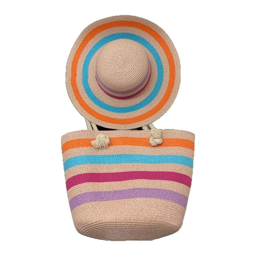 Beach bag with colorful stripes Kalsten