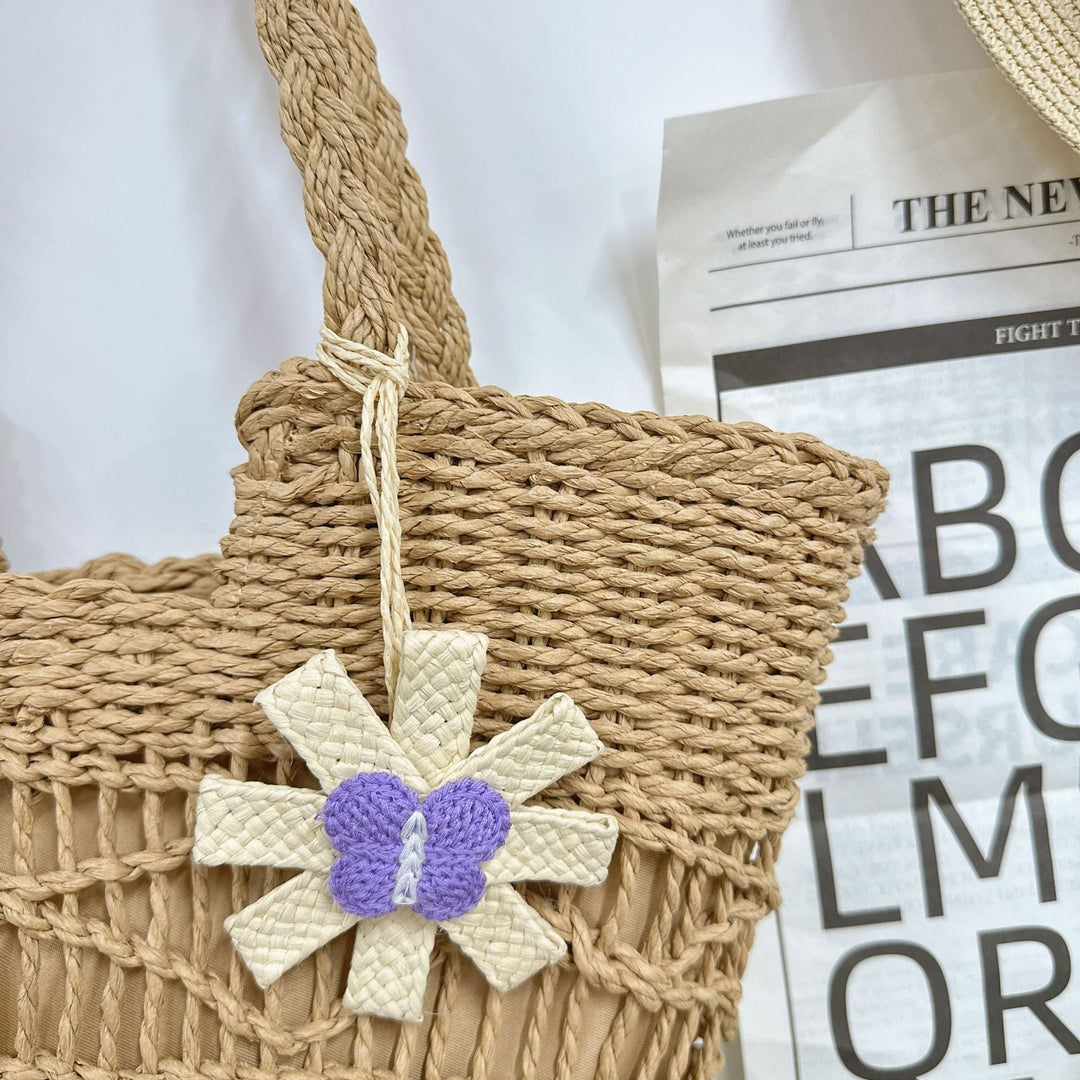 Handbag with Artistic Flower Motif Kalsten