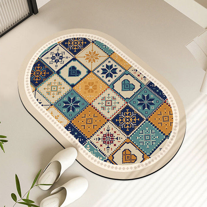 Artistic Floral Accent Mat