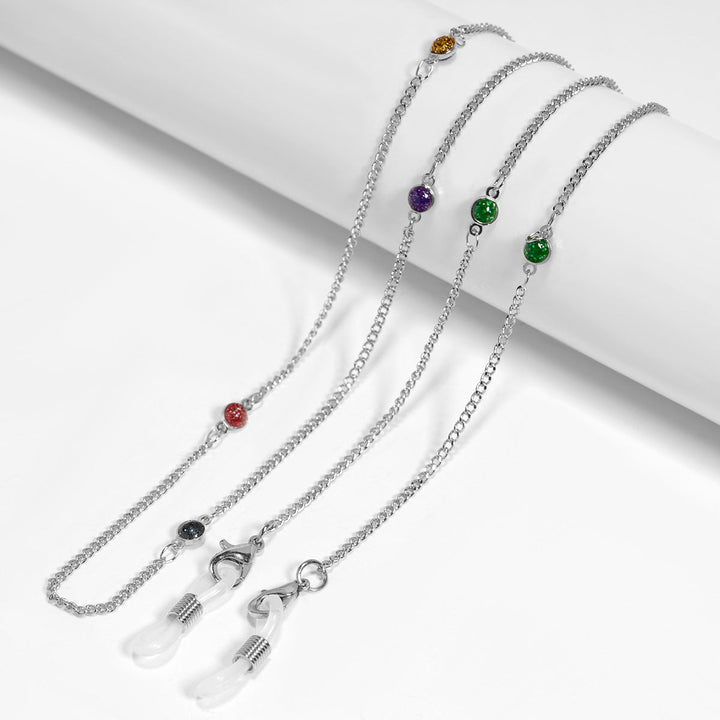 Crystal-Embellished Eyewear Chain Kalsten