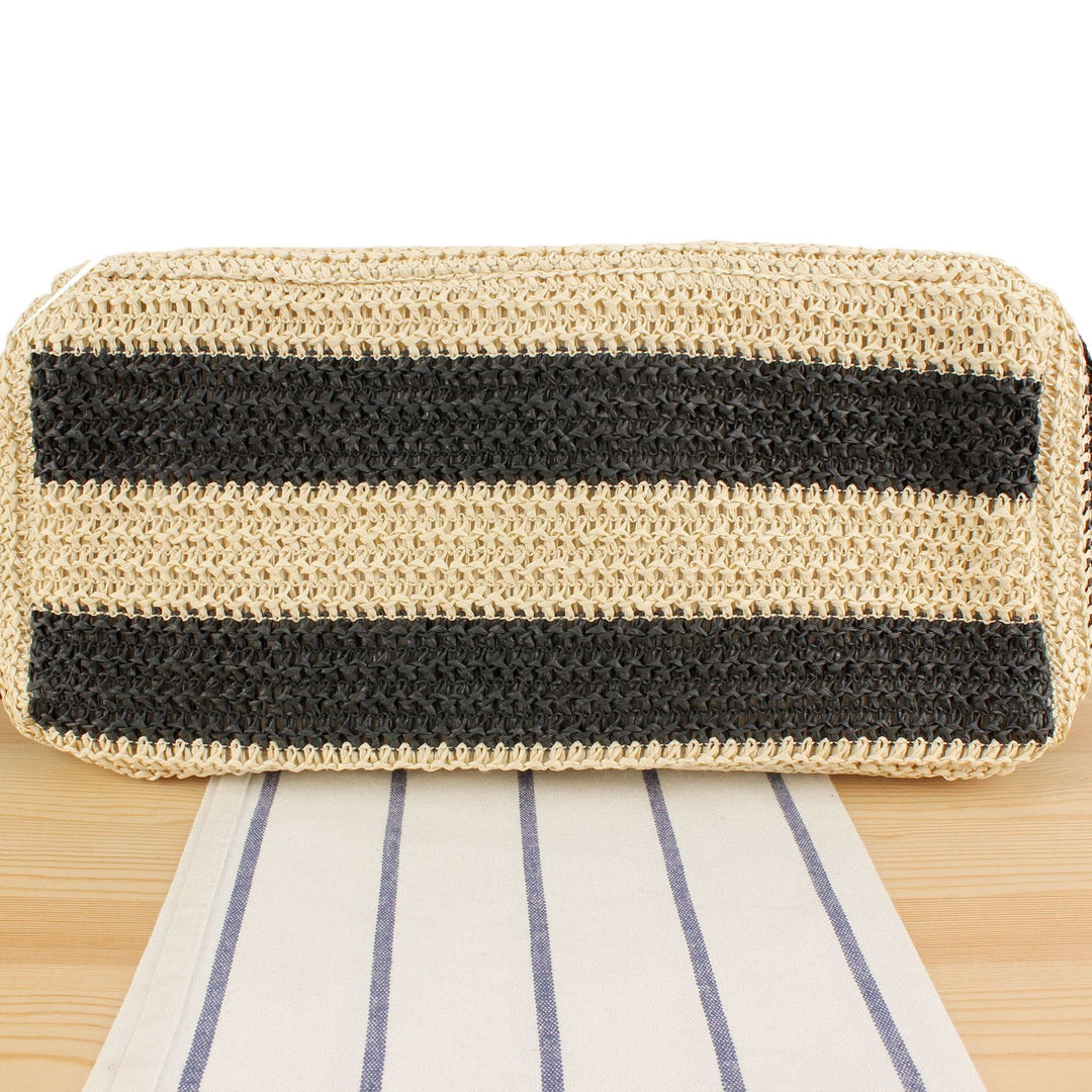 Beach bag with elegant leather handles and practical interior bag Kalsten