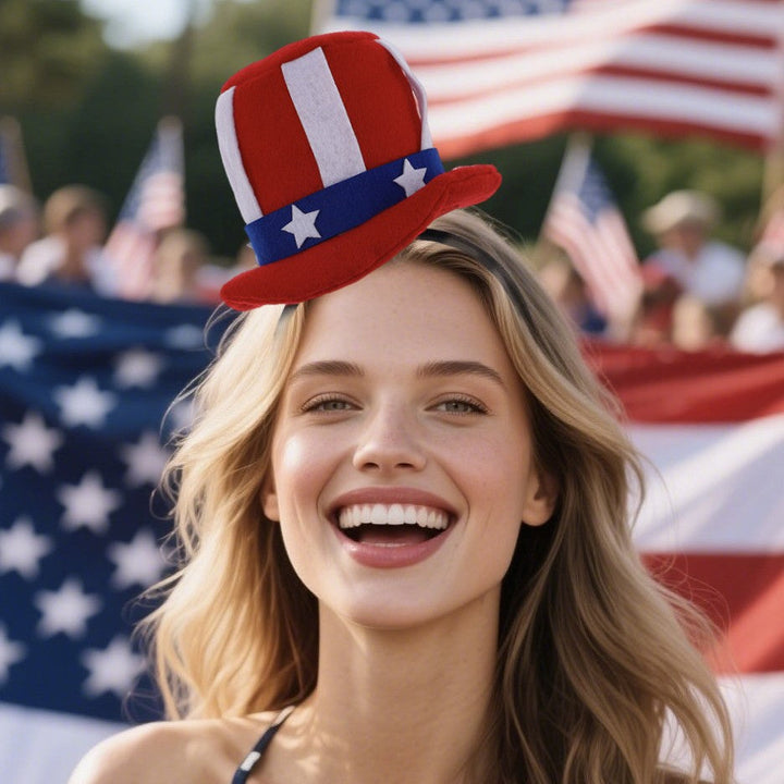 Independence Day novelty plush mini top hat headband Kalsten