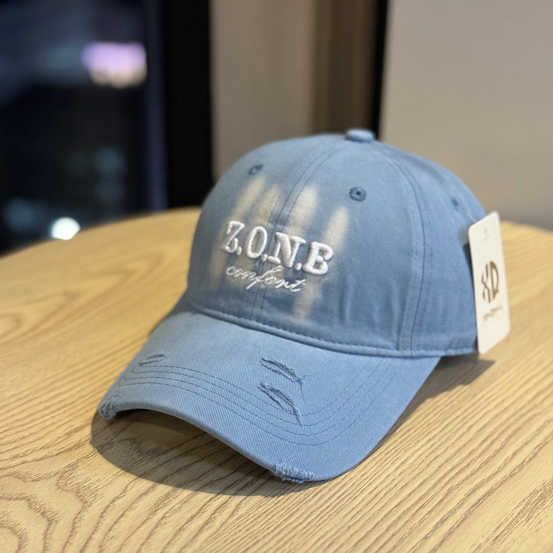 Unisex Distressed Cotton Baseball Cap Kalsten