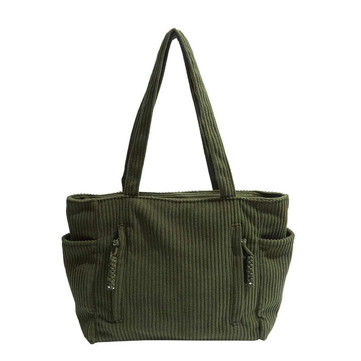 Corduroy Multi-Pocket Tote Bag Kalsten