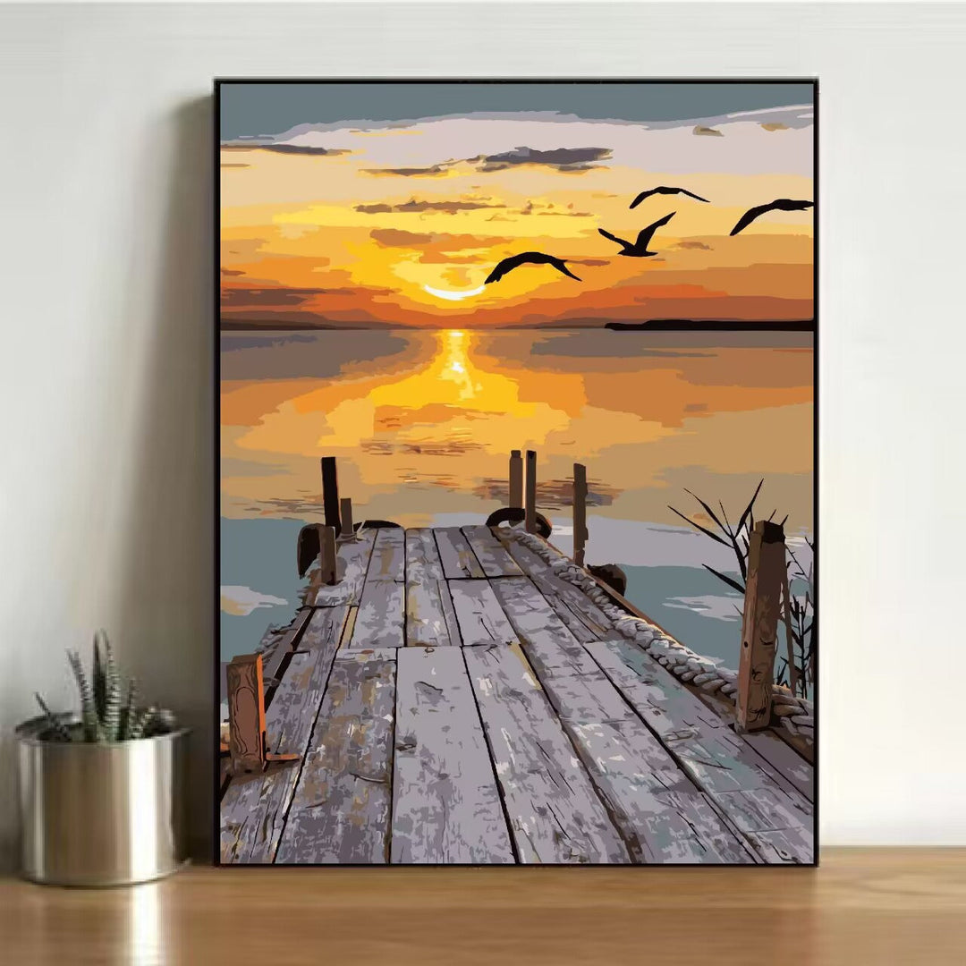 Scenic Mountain Landscape Art Canvas Print Kalsten