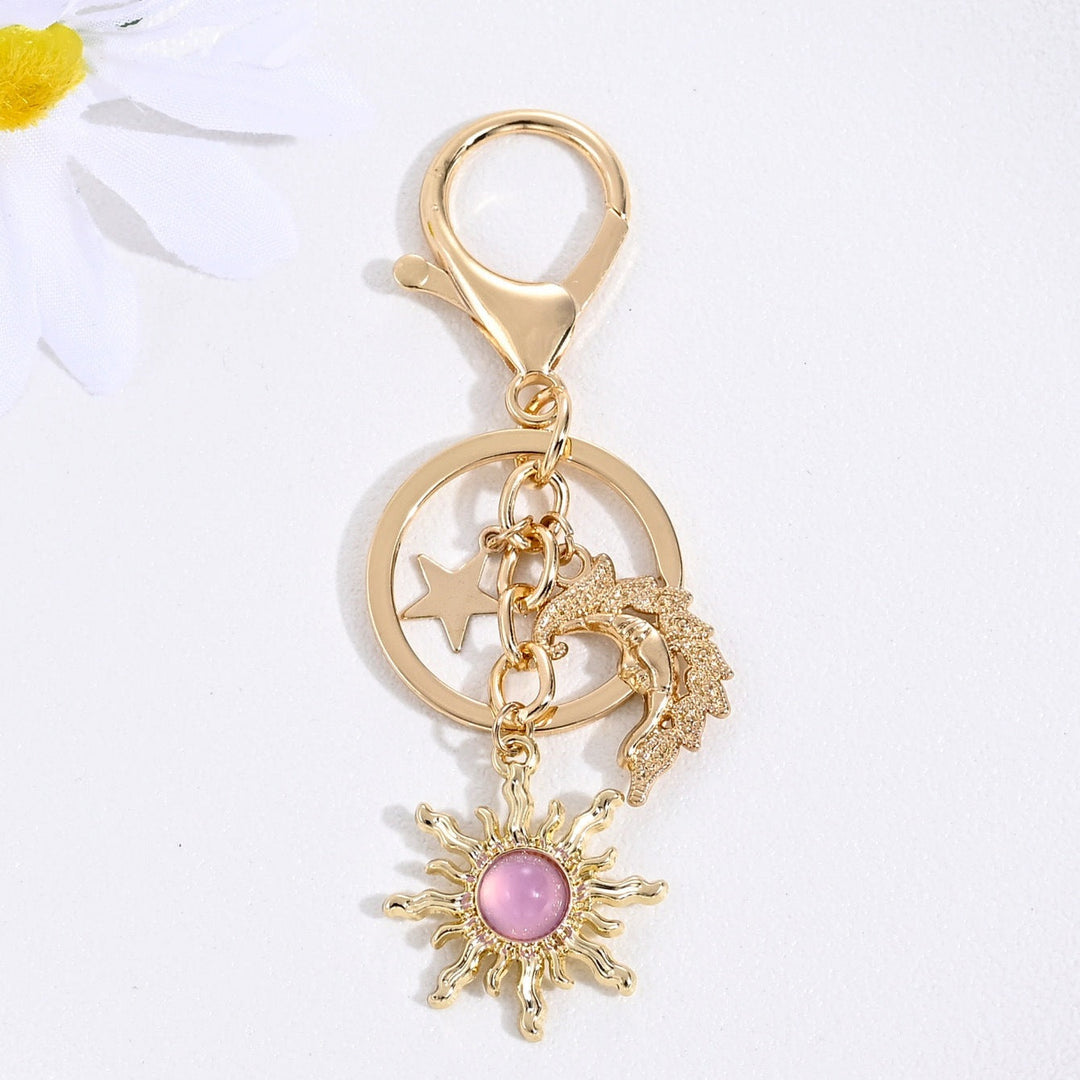 Keychain with Sparkling Sun Motif Kalsten