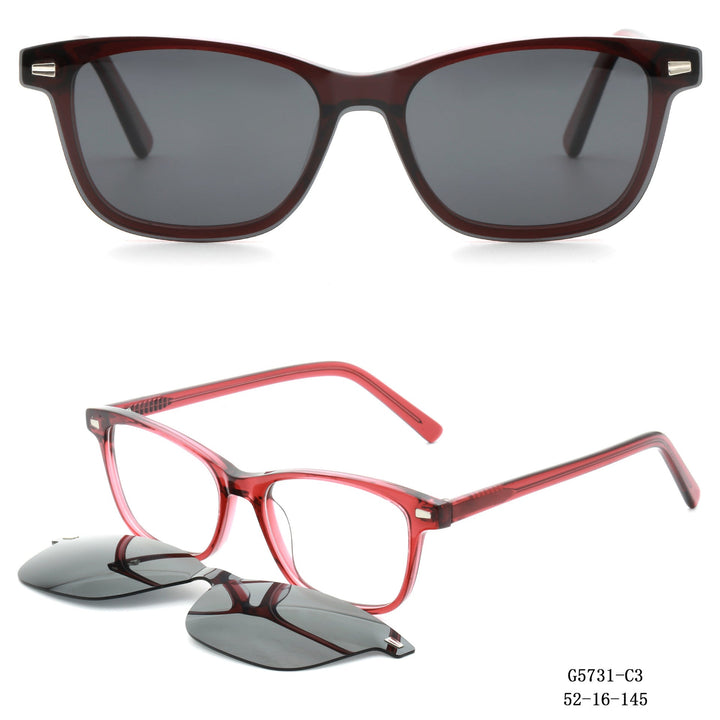 Women's stylish square sunglasses with removable lenses Kalsten